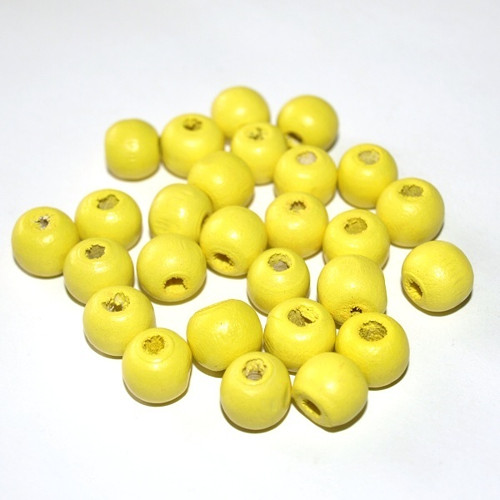 Dřevěné korálky - kuličky 10 mm SYTÉ (cena 50ks)