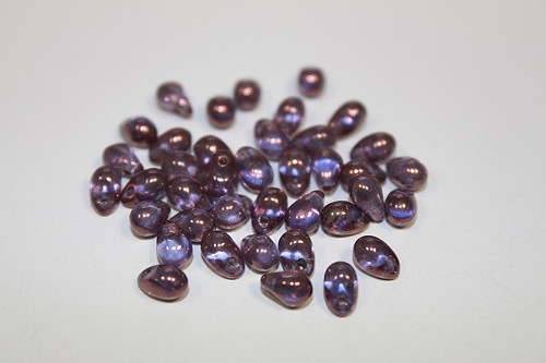 Slza - 4/6mm - krystal/vega - 120ks - 29kč