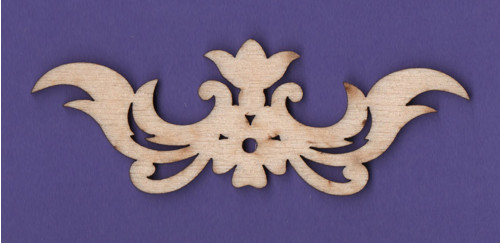 Dřevěný výřez, ornament, tulipán