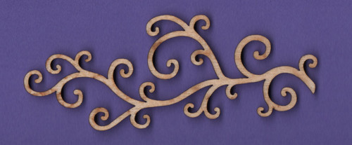 Dřevěný výřez, drobný ornament, větší