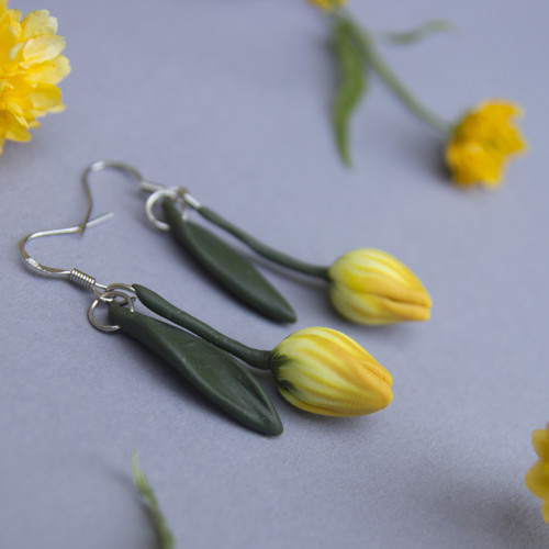 Náušnice - Tulipány — foto 1