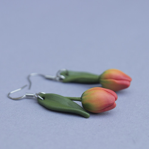Náušnice - Tulipány — foto 1