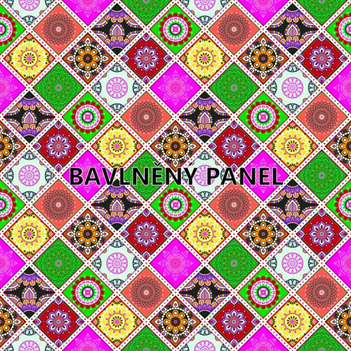 Bavlněná látka - panel 35 x 35 cm