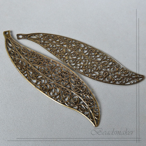 Přívěsek List, 10,2x2,8 cm - 2 ks — foto 1