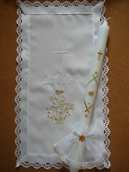 Křestní sada s vysekávanou stuhou - 1 — foto 1