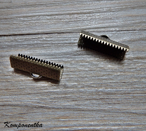 Koncovka plochá starobronzová 20mm 4kusy