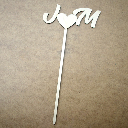 Dortový zápich svatební "MONOGRAM" na přání...
