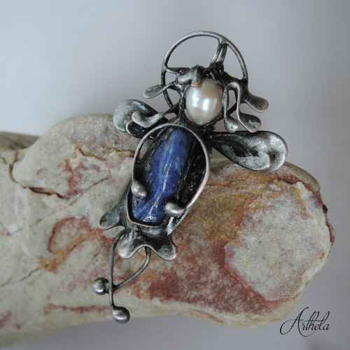 Strážníček - lapis lazuli, říční perla — foto 1