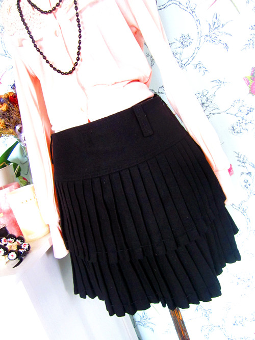 Sukně black plisé podzimní — foto 1