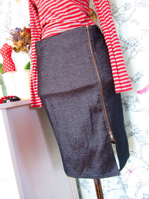 Sukně jeans atypická — foto 1