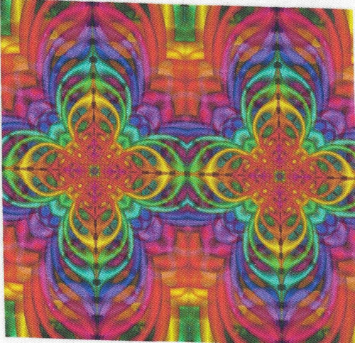Bavlněná látka - panel 10,5 x 11 cm