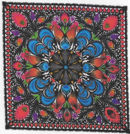 Bavlněná látka - panel 14 x 14 cm