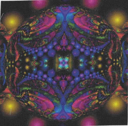 Bavlněná látka - panel 14 x 14 cm
