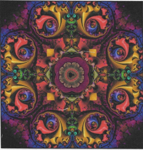 Bavlněná látka - panel 14 x 14 cm