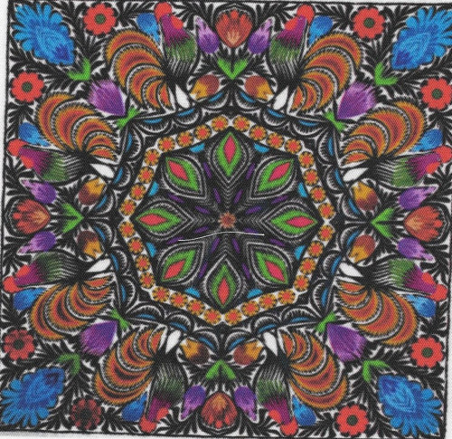 Bavlněná látka - panel 14 x 14 cm