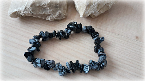 Náramek Obsidián vločkový — foto 1