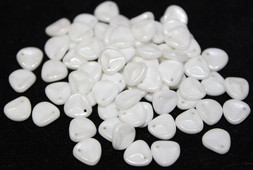 Lístečky - 7/8mm - bílá/bílý listr - 30ks - 26kč
