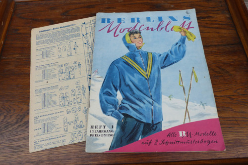 Časopis Berlins Modenblatt 1/1957, móda, střihy! — foto 1