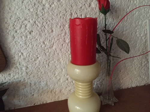 Skleněná váza, svícen SLEVA