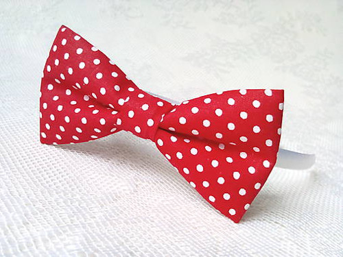 Karkulka headband (red/mini white polka dots)