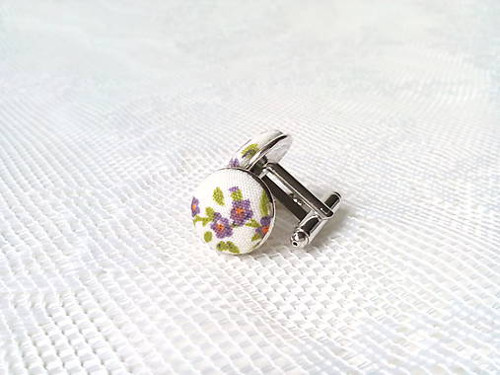 Vintage flowers cufflinks