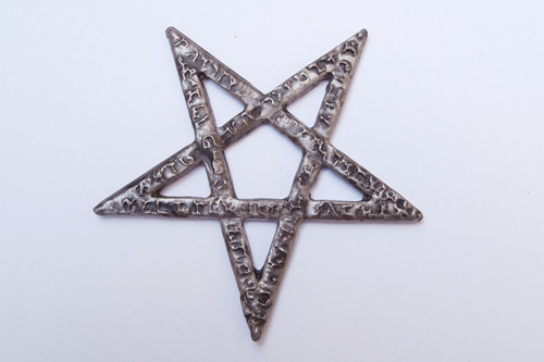 Přívěsek Pentagram velký - stříbro s patinou