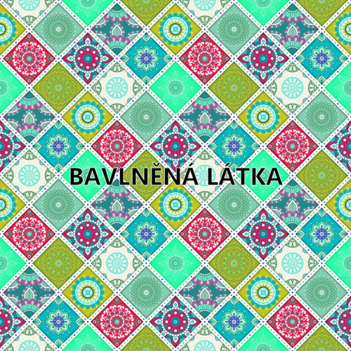 Bavlněná látka - panel 35 x 35 cm