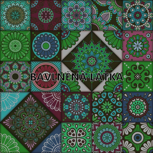 Bavlněná látka - panel 35 x 35 cm