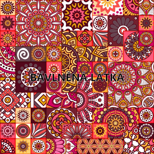 Bavlněná látka - panel 35 x 35 cm