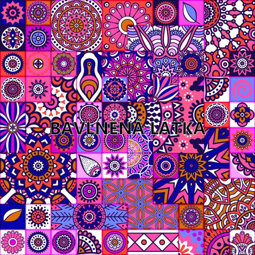 Bavlněná látka - panel 35 x 35 cm