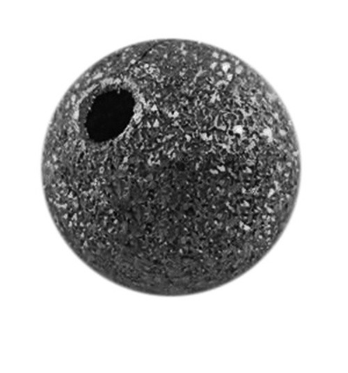 Korálky kovové zvrásněné pr.6mm (20ks) - antracit
