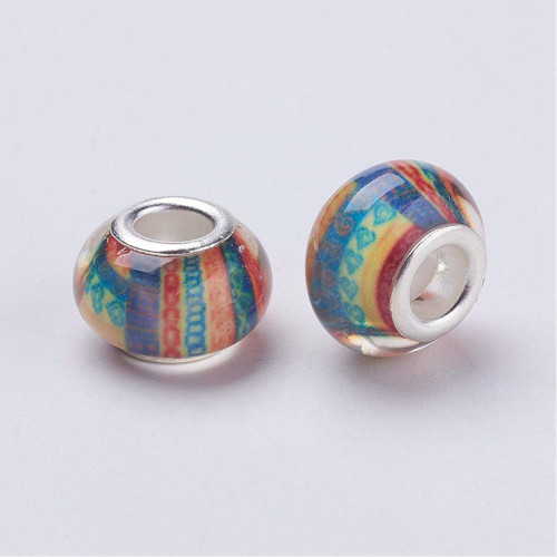 Plastové korálky-velký průvlek 9x14mm (2ks)