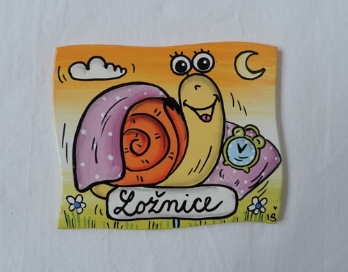 Cedulka na dveře-šnek-ložnice