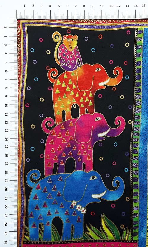 Mythical Jungle by Laurel Burch - zlatotisk panel — foto 1