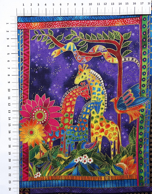 Mythical Jungle by Laurel Burch - zlatotisk panel — foto 1