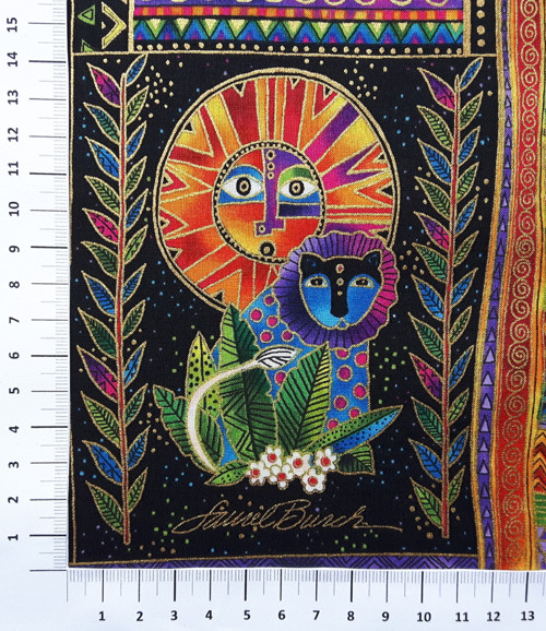Mythical Jungle by Laurel Burch - zlatotisk panel — foto 1