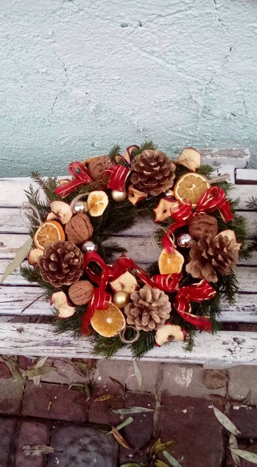 Živý Natur VONNÝ VĚNEČEK adventní staročeský