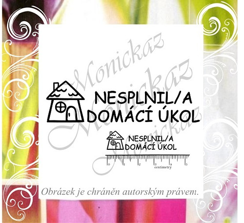 Nesplnil/a domácí úkol 53 a). Razítko.