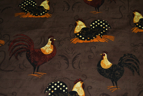 Elegant Roosters, Clothworks - 100% bavlna