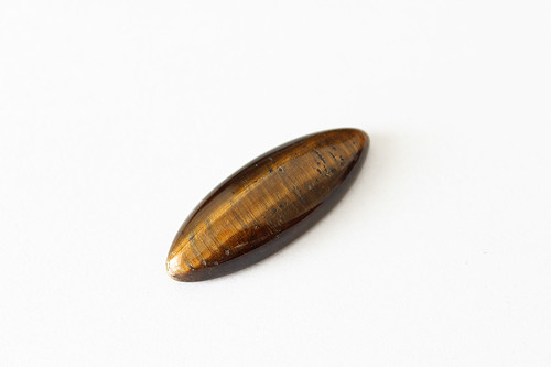 Tygří oko - kabošon - 11x30 mm — foto 1