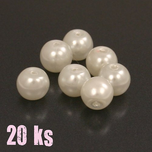 Korálky - kulaté perly 8 mm, 20 ks — foto 1