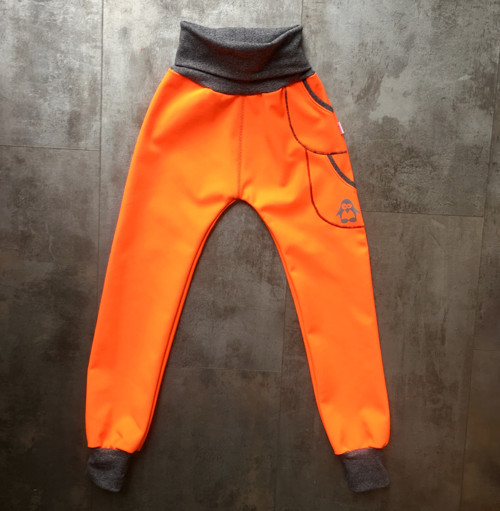 Dětské softshell kalhoty Neon oranžová — foto 1