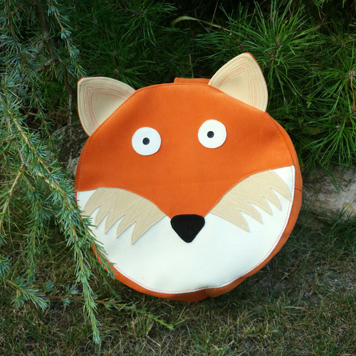 Sedací vak oranžový Puffík Liška 30x15cm / od puffík | Fler.cz
