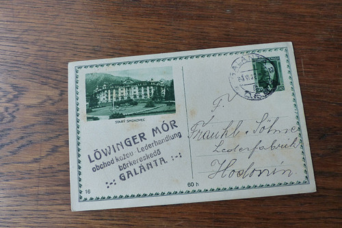 Starý Smokovec - Hodonín, obchod s kůží, 1932