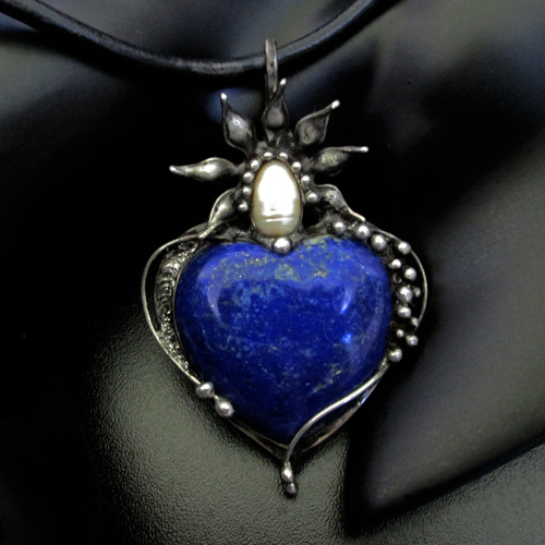 Lapis lazuli s perlou — foto 1