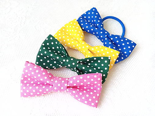 Mini Pin Up hair bows (pink/green/yellow/blue)