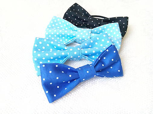Mini Pin Up hair bows (blue/baby blue/black)