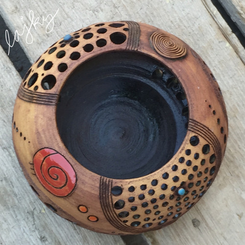 Lampa červená spirála — foto 1