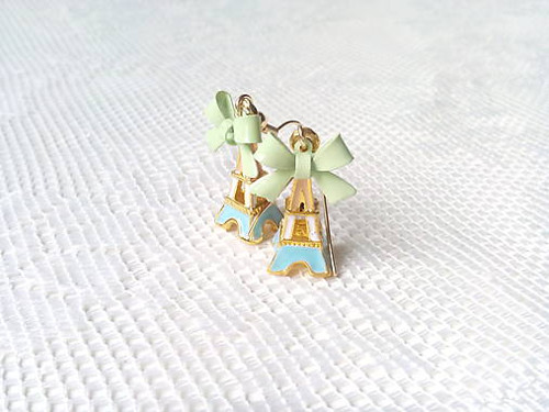 Eiffel earrings (pastel/24k Gold) — foto 1