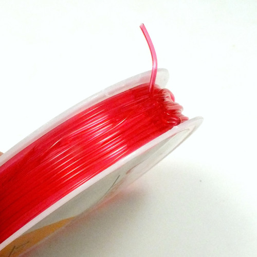 Elastické lanko ČERVENÉ, Ø 1 mm, 2,5 m — foto 1